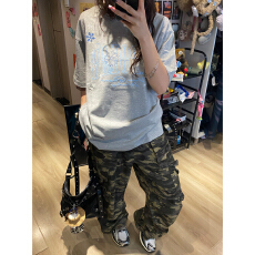 现货刺绣+纯棉220克100%棉食毛+手感原版做法短袖t恤女