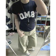 批发原版做法纯棉220克40支食毛+手感有弹力印花修身收腰<b class='q'>短袖</b><b class='q'>t</b><b class='q'>恤</b><b class='q'>女</b>