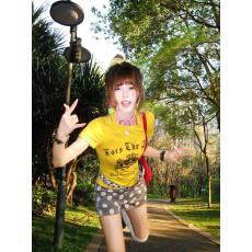 批发原版做法纯棉220克40支食毛+手感有弹力印花修身收腰短袖<b class='q'>t</b><b class='q'>恤</b>女