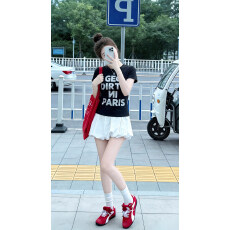 批发原版做法纯棉220克40支食毛+手感有弹力印花修身收腰短袖<b class='q'>t</b><b class='q'>恤</b>女