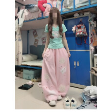 原版做法纯棉220克40支奥代尔食毛+手感修身收腰波点印花V领T恤女