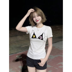 批发原版做法纯棉220克40支食毛+手感有弹力印花<b class='q'>修身</b>收腰<b class='q'>短袖</b>t恤女