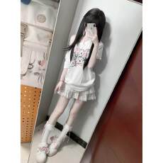 冰瓷棉32支原版纯棉拉架200克95棉5氨纶超爽滑斜露肩短袖T恤女