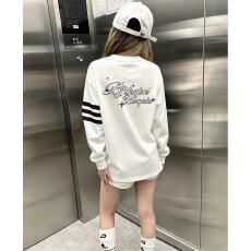 批发高品质纯棉220克19支食毛+手感超爽滑印花条杠罗纹束口<b class='q'>长袖</b><b class='q'>T</b><b class='q'>恤</b>女