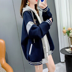 批发新款薄款后包秋冬慵懒风宽松潮流百搭可爱秋季<b class='q'>小熊</b>刺绣美式棒球服