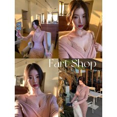 批发【Fart Shop】捕梦录 蕾丝领带胸垫长袖女秋冬抓绒半身裙圣诞<b class='q'>套装</b>