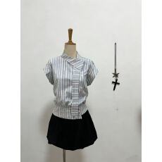 批发高级感不规则无袖<b class='q'>衬衫</b><b class='q'>女</b>2026夏新款独特休闲<b class='q'>衬衣</b>