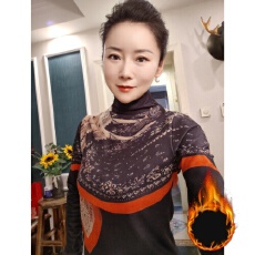 批发半高领百搭洋气<b class='q'>修身</b>上衣2025秋冬新款洋气百搭长袖T恤加厚慕斯绒