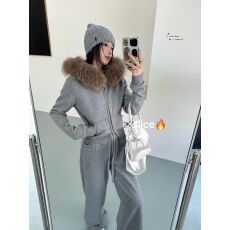 批发冬新<b class='q'>韩国</b>款NICE可拆卸毛领<b class='q'>卫衣</b>外套+抽绳直筒阔腿裤加绒套装