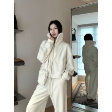 批发运动休闲套装女冬<b class='q'>韩版</b>带包包加绒加厚立领卫衣外套阔腿裤两件套女