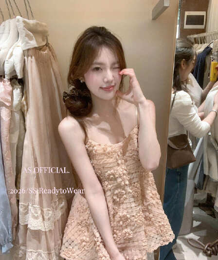 여름 한 부서 순수한 욕망 낭만주의 달콤함 3 차원 꽃 퍼프 캐미솔 민소매 작은 셔츠 여성 트렌디