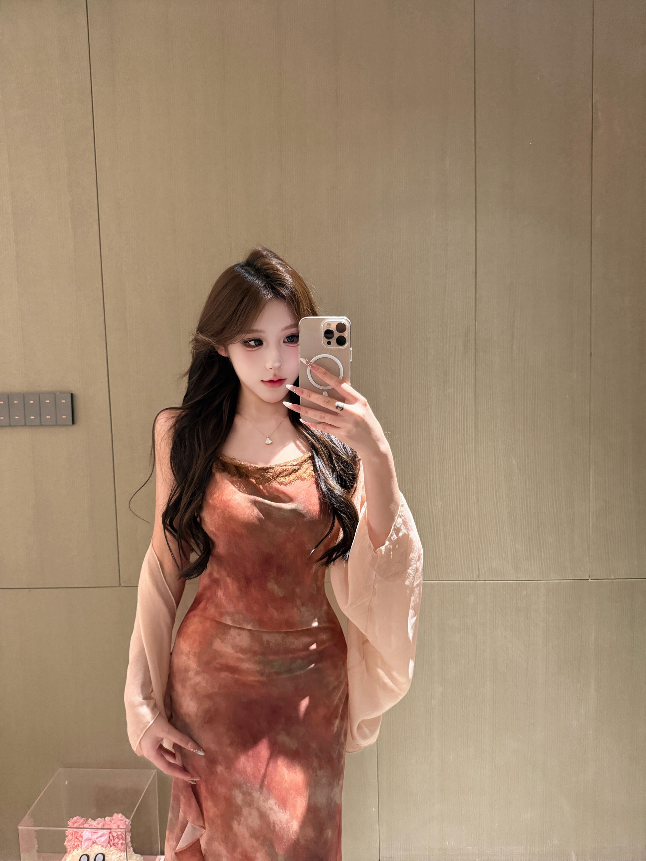 헤일로 염색 프린트 슬립 드레스 자외선 차단 오픈 가디건 두 조각 여성 세트 2026 여름 새로운 휴가 바람 세트