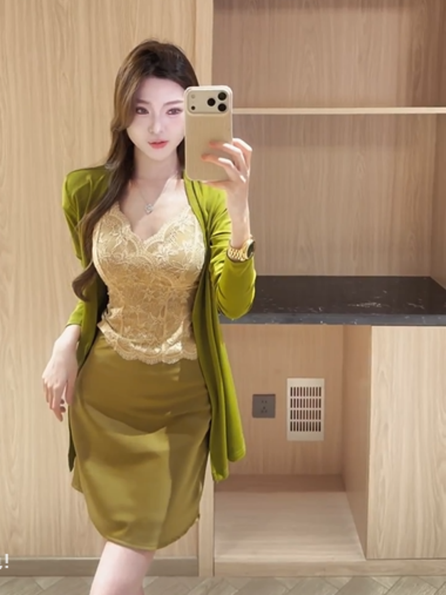 봄 여름 한 스타일 품격 로얄 자매 바람 순수한 욕망 레이스 아름다움 뒤로 긴팔 디스플레이 화이트 오픈 가디건 하이웨이스트 반신 스커트 3종 세트