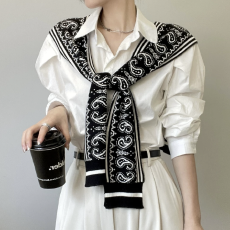 批发2025新款披肩外搭女士坎肩韩版春秋针织装饰衬衫搭肩腰果花假领子