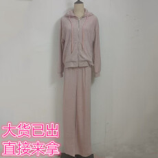 批发MOSIIU纾留学生设计感卫衣套装卫衣外套<b class='q'>休闲</b>裤两件套25543