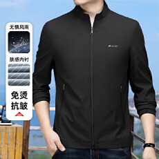 批发秋冬季新款男士外套中老年时尚<b class='q'>休闲</b>爸爸装<b class='q'>商务</b>立领百搭男士夹克