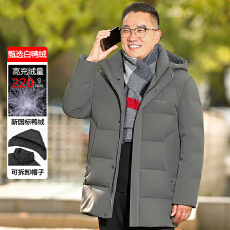 批发爸爸冬装外套中老年羽绒服男中年男士冬季新款老年人加厚保暖棉衣