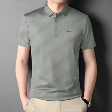 批发2026夏季新款中年男士翻领短袖polo衫宽松直筒高档半袖爸爸装上衣