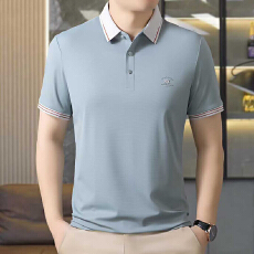 批发2026夏季新款中年男士翻领短袖polo衫宽松直筒高档半袖爸爸装上衣