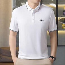 批发2026夏季新款<b class='q'>中年</b><b class='q'>男士</b>翻领短袖polo衫宽松高档纯色半袖爸爸装上衣