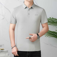 2026夏季新款中老年男士翻领短袖polo衫宽松高档半袖爸爸装上衣