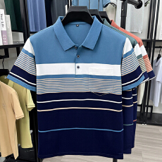 批发夏季新款<b class='q'>t</b><b class='q'>恤</b>中年爸爸装<b class='q'>男士</b>polo衫短袖棉质父亲中老年人上衣半袖