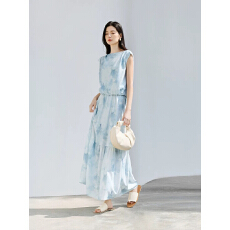批发【博主同款】IHIMI海谧法式度假风时髦套装<b class='q'>两件</b>套女2026夏季裙套