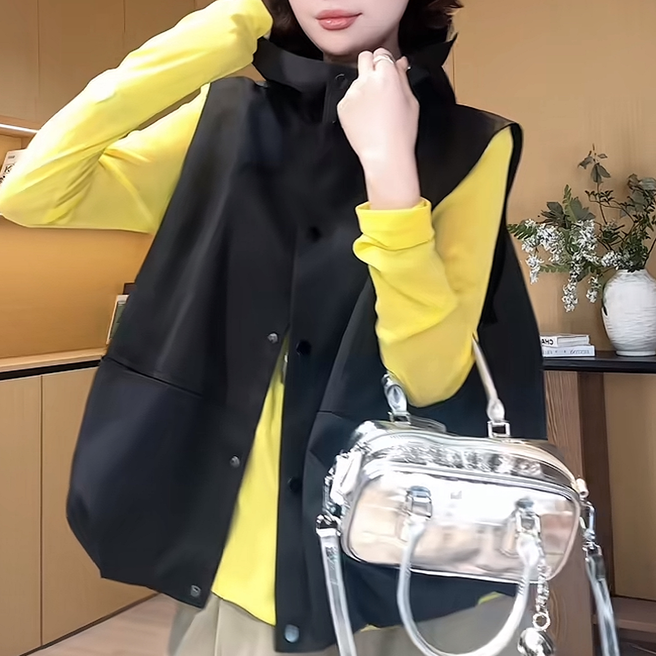 2026 봄 가을 새로운 여성 패션 후드 민소매 베스트 조끼 캐주얼 워크웨어 재킷 조끼 맨위 서비스