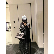 批发秋冬新款别致绑带灰色绒感针织开衫外套女<b class='q'>毛衣</b>慵懒风宽松中长款