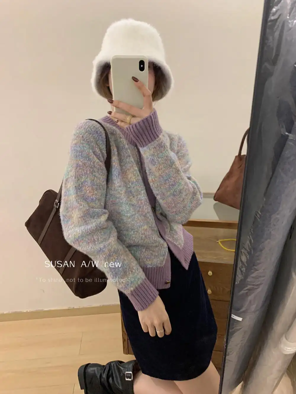 하트 버튼 울 가디건 상세 이미지 3