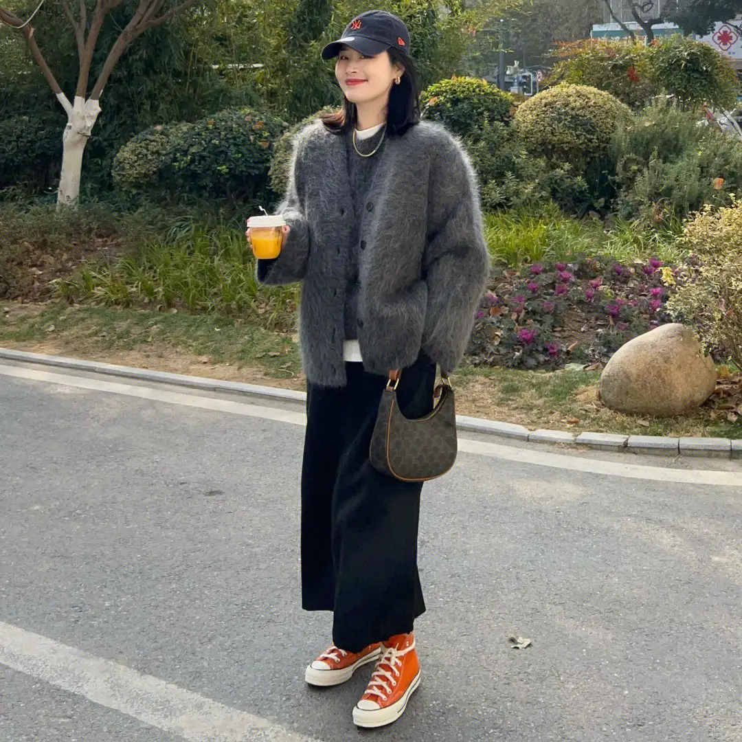 레이스 디테일 울 가디건 상세 이미지 5
