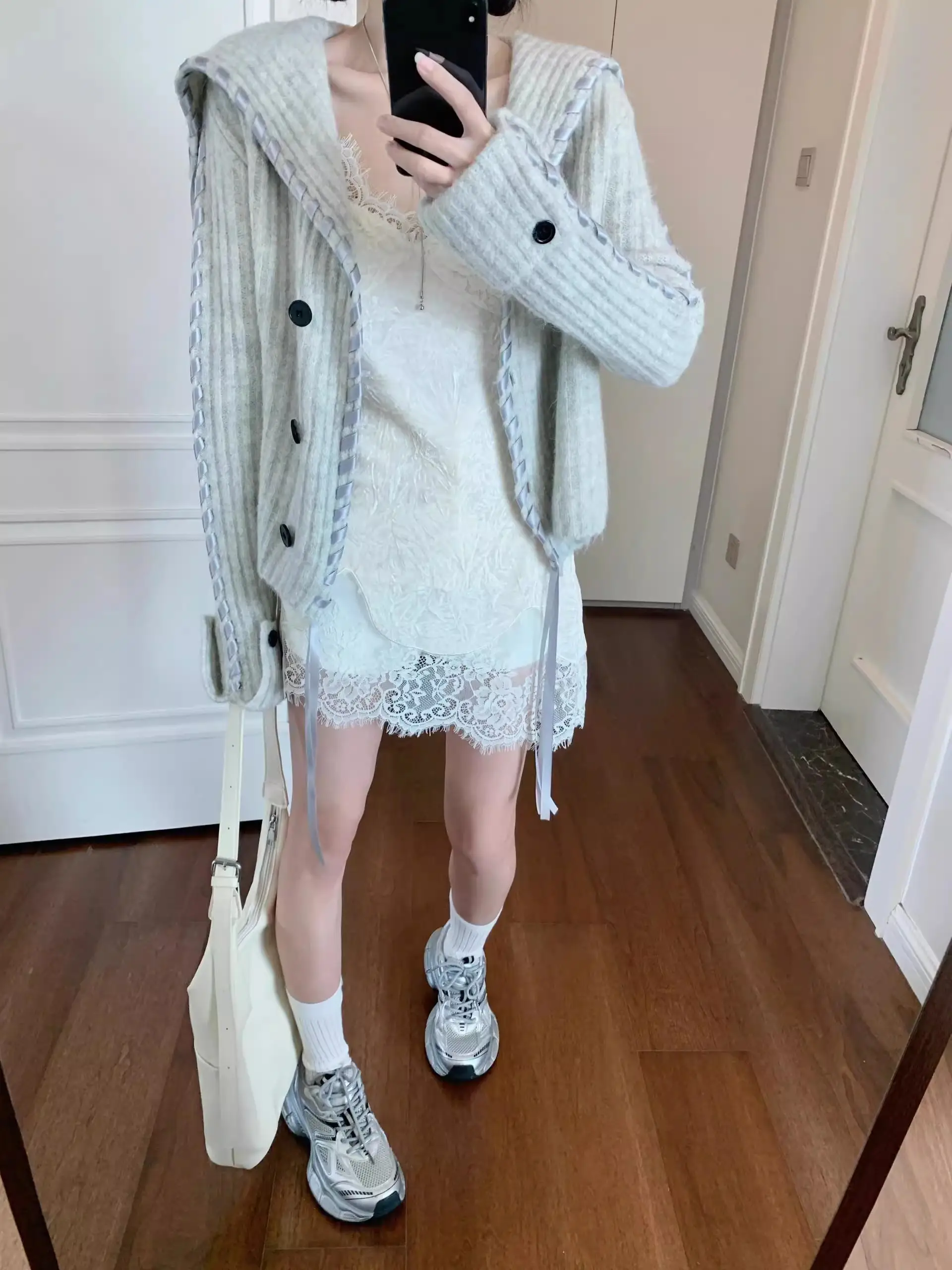 세일러 칼라 리본 디테일 가디건 상세 이미지 10