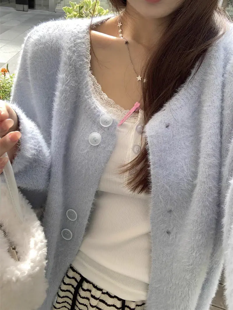 한국인기 루즈핏 울 가디건 상세 이미지 3
