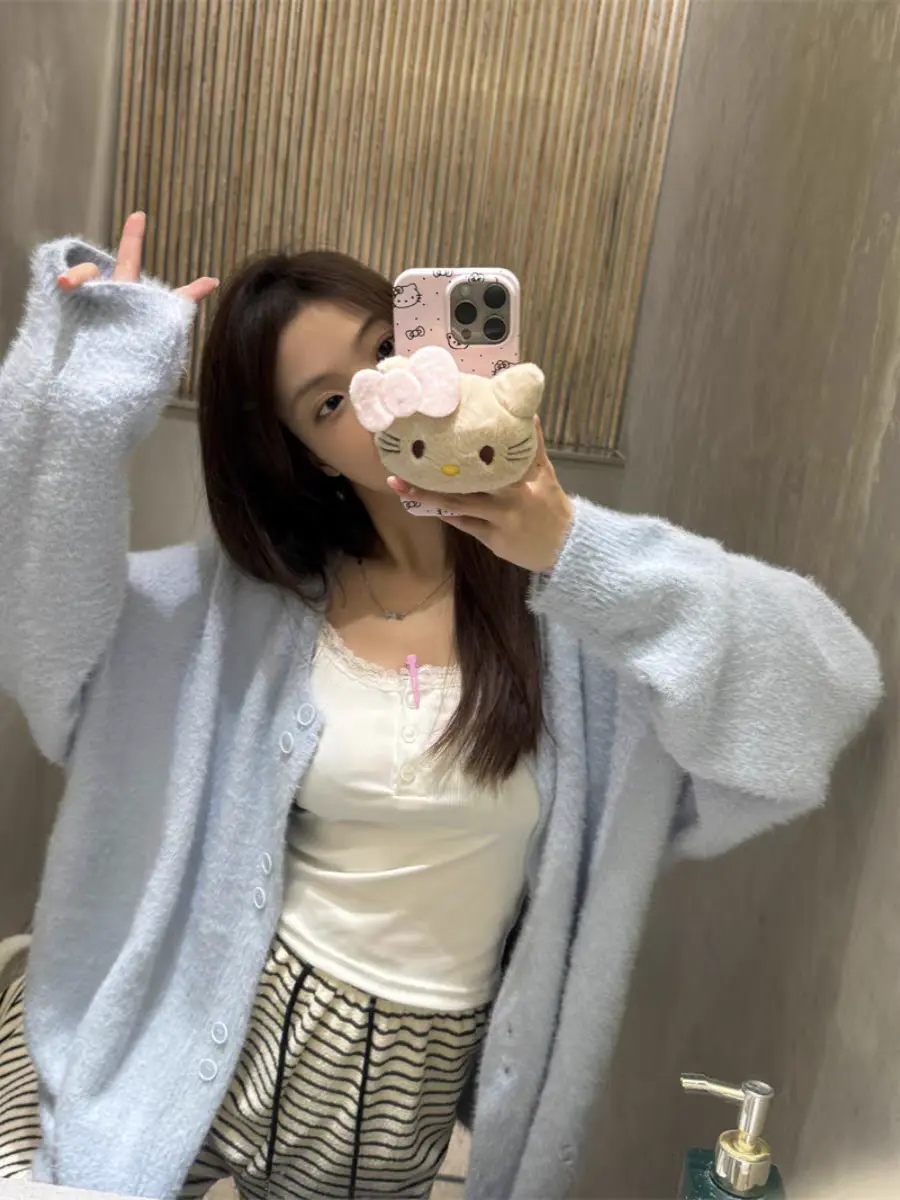 한국인기 루즈핏 울 가디건 상세 이미지 4