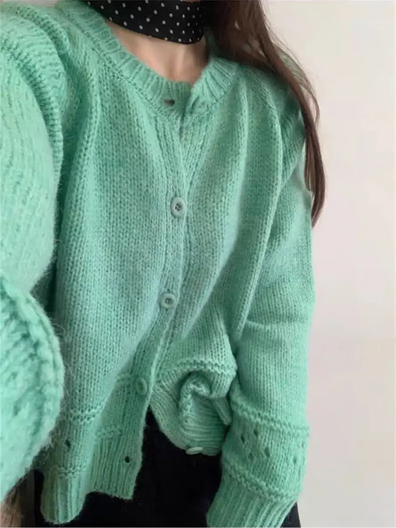 러블리 레이스 라운드넥 울 가디건 상세 이미지 14
