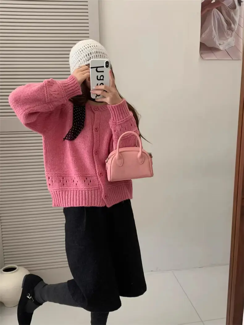 러블리 레이스 라운드넥 울 가디건 상세 이미지 21