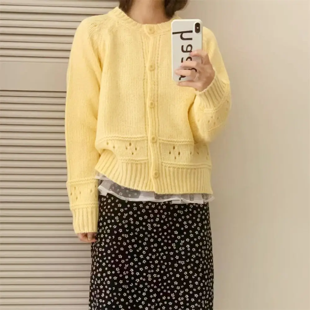 러블리 레이스 라운드넥 울 가디건 상세 이미지 25