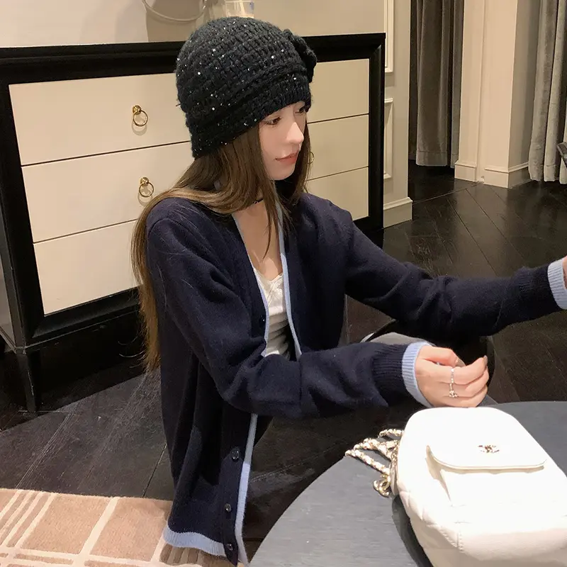 한국인기 루즈핏 울 니트 가디건 상세 이미지 4