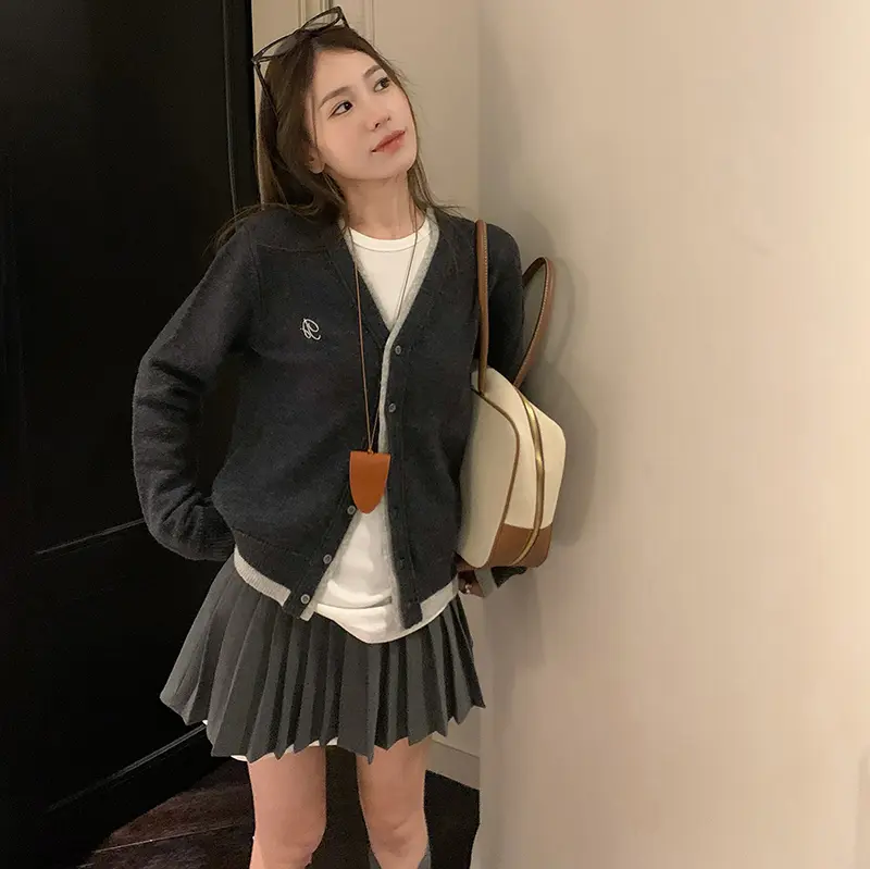 한국인기 루즈핏 울 니트 가디건 상세 이미지 5