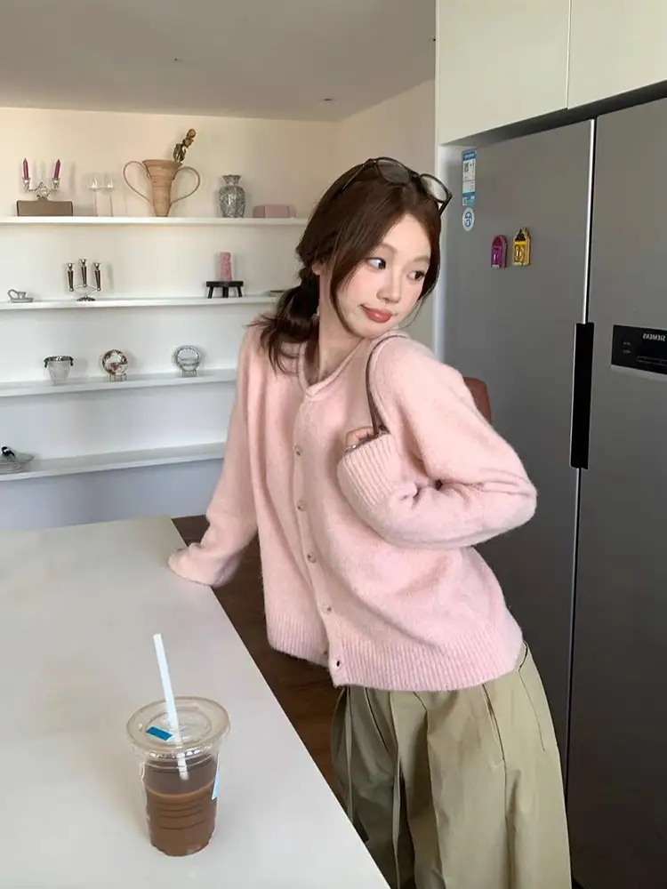 레트로 루즈핏 울 가디건 상세 이미지 4