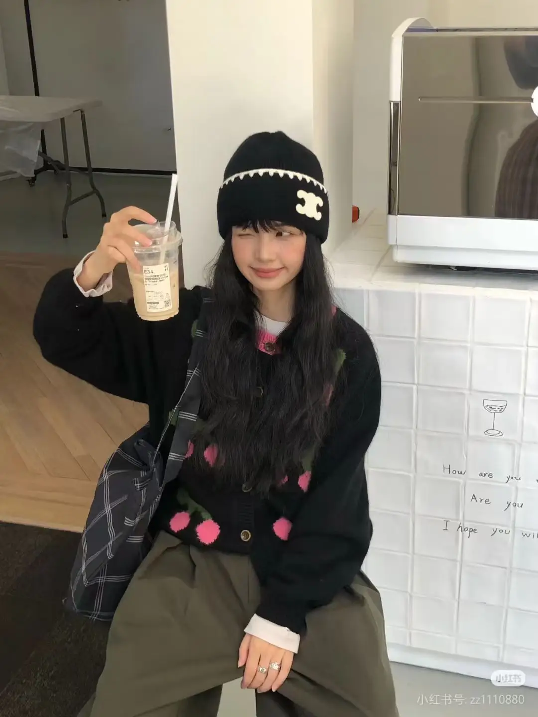 한국인기 레트로 프레피 체리 가디건 상세 이미지 10