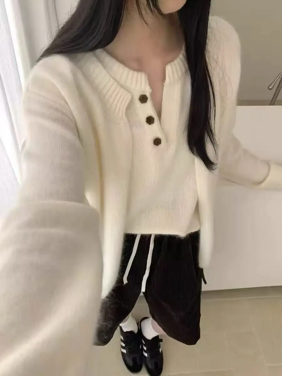 레이어드 룩 울 니트 카디건 상세 이미지 2