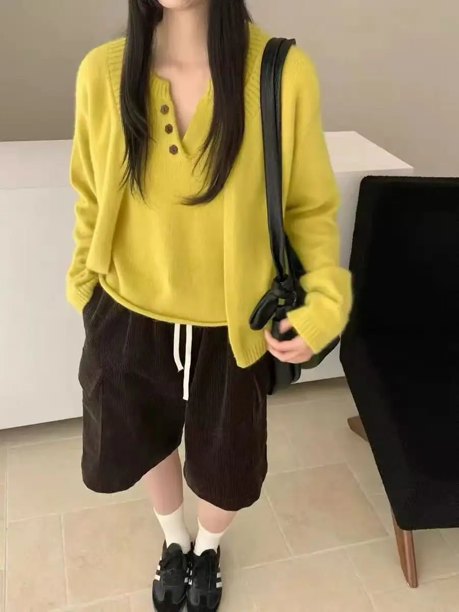 레이어드 룩 울 니트 카디건 상세 이미지 4