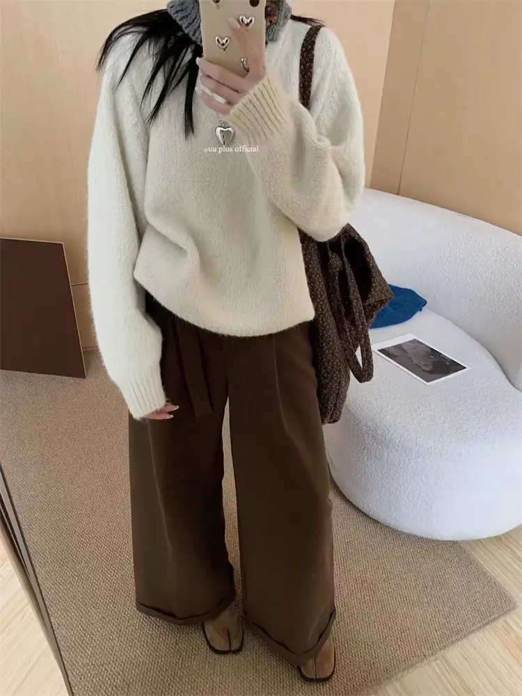 V넥 루즈핏 울 니트 상세 이미지 7