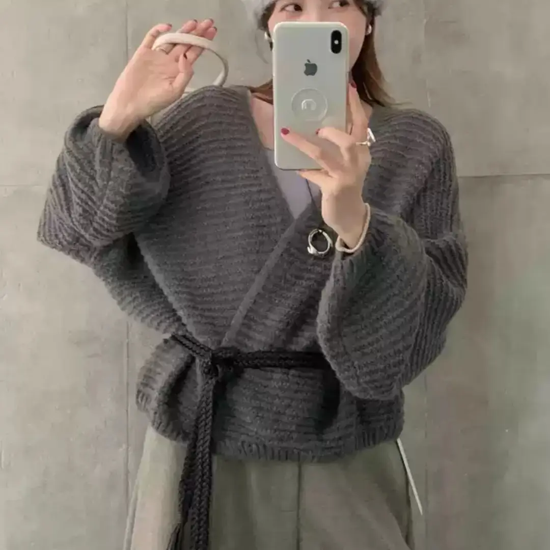 한국인기 루즈핏 울 가디건 상세 이미지 4