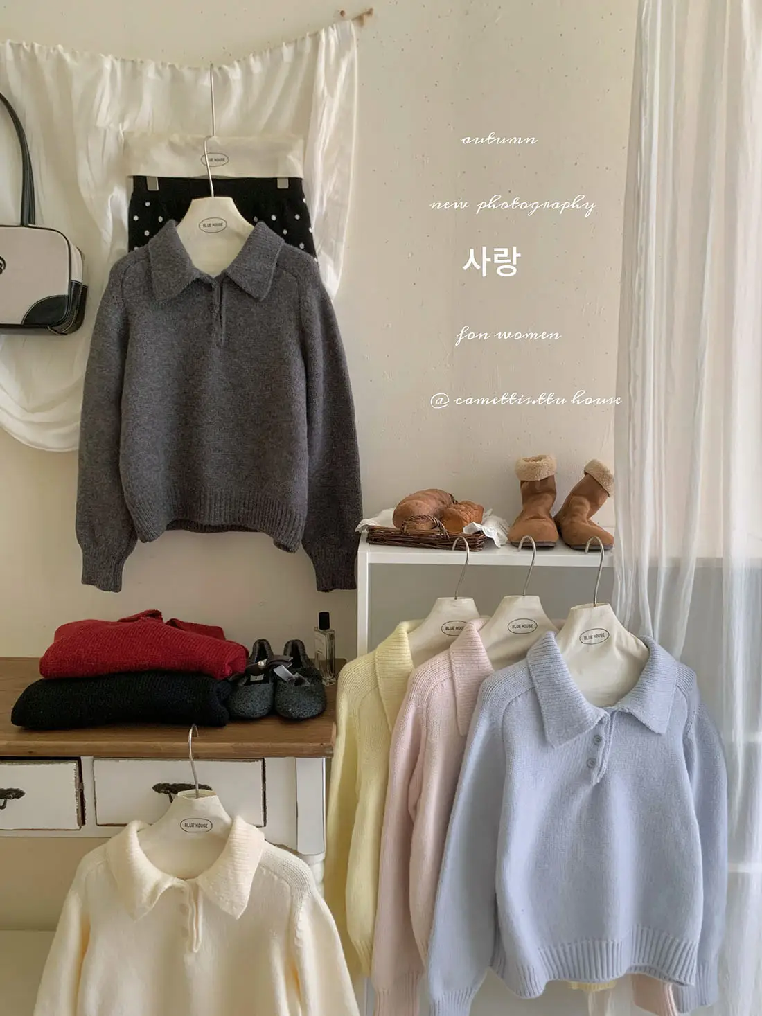 폴로 칼라 울 니트 상세 이미지 2