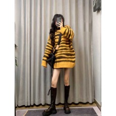 批发秋冬时尚软糯针织衫女宽松慵懒风<b class='q'>毛衣</b><b class='q'>中长款</b>仿水貂绒保暖打底衫女