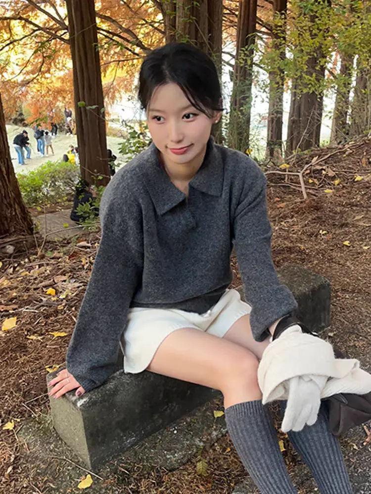 폴로 칼라 울 니트 상세 이미지 4