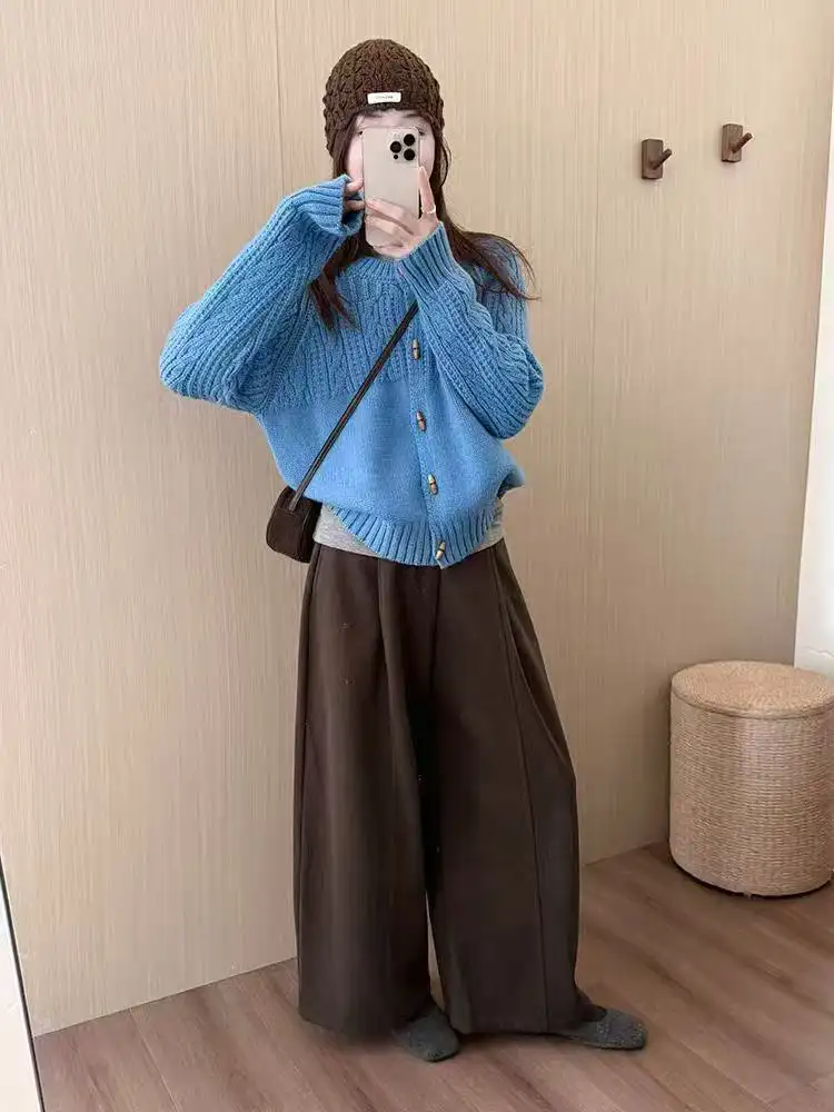 혼 토글 트위스트 니트 카디건 상세 이미지 1