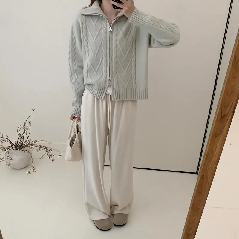 울 케이블 니트 카디건 상세 이미지 19
